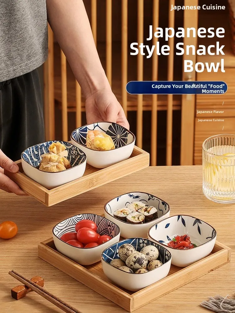 จานเซรามิกสไตล์ญี่ปุ่นทรงสี่เห - Japanese Snacks บทวิจารณ์และราคา